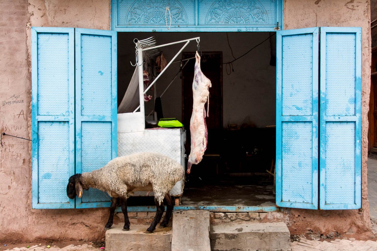 Fresh meat at the butchers