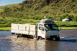 Driving north through Central Mongolia