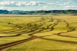 Driving north through Central Mongolia