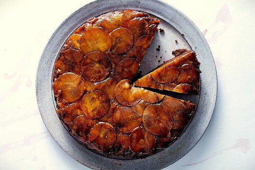 Apple Gingerbread Cake with Cream