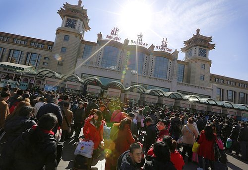 Beijing train station security gates