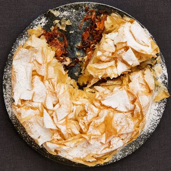 Butternut squash, feta and sage filo pie