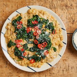 Buttery parmesan-braised chickpeas