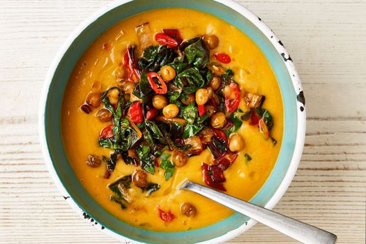 Chickpea and silverbeet soup