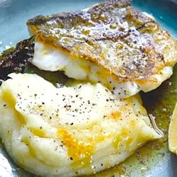Fried Fish with Very Lemony Mashed Potato
