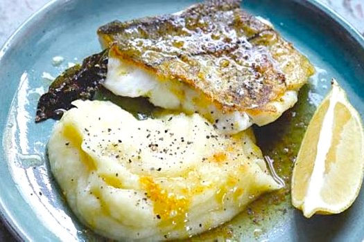 Fried Fish with Very Lemony Mashed Potato