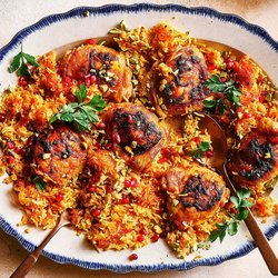 Persian Saffron Chicken Rice