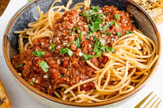 Red Lentil Bolognese