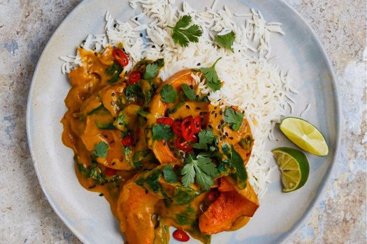Roast butternut squash curry