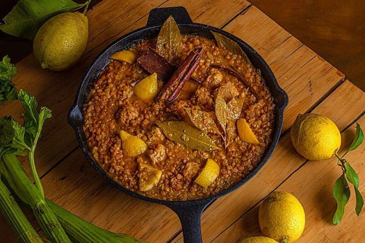 Sausages, Lentils and Lemon